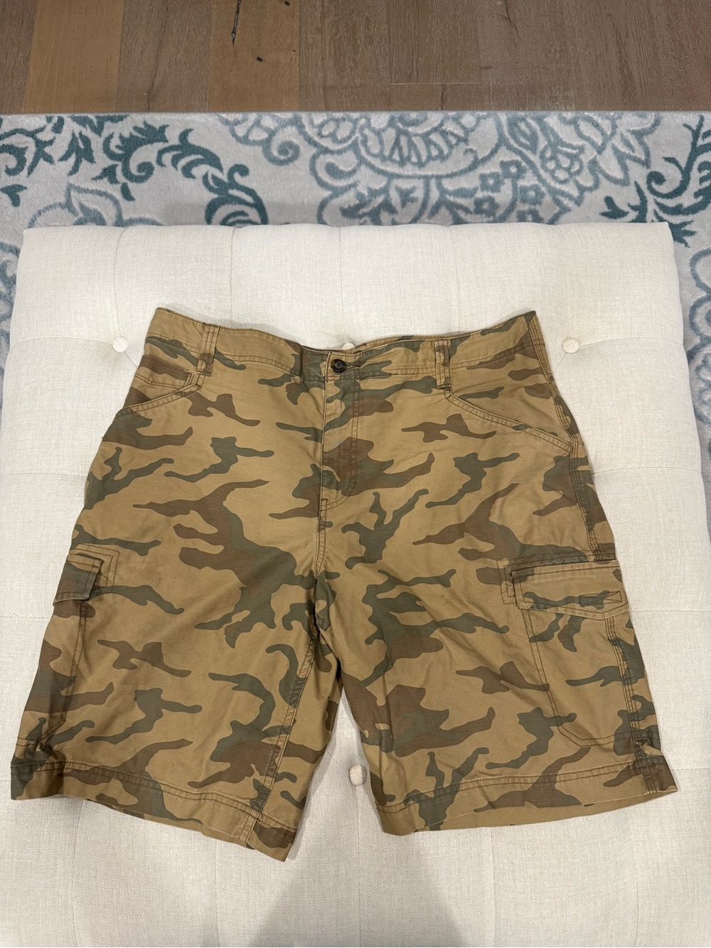 Field & Stream Men's Camo Cargo Shorts - Tan & Green